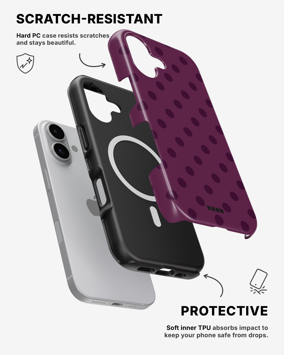 iPhone 16 Tough Case – Plum - View 2