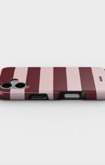 iPhone 16 Tough Case – Cranberry Stripe - View 3