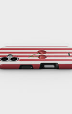 iPhone 16 Tough Case – Cherry Stripes - View 3