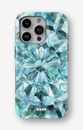 iPhone 16 Pro Tough Case – Green Crystals - View 1