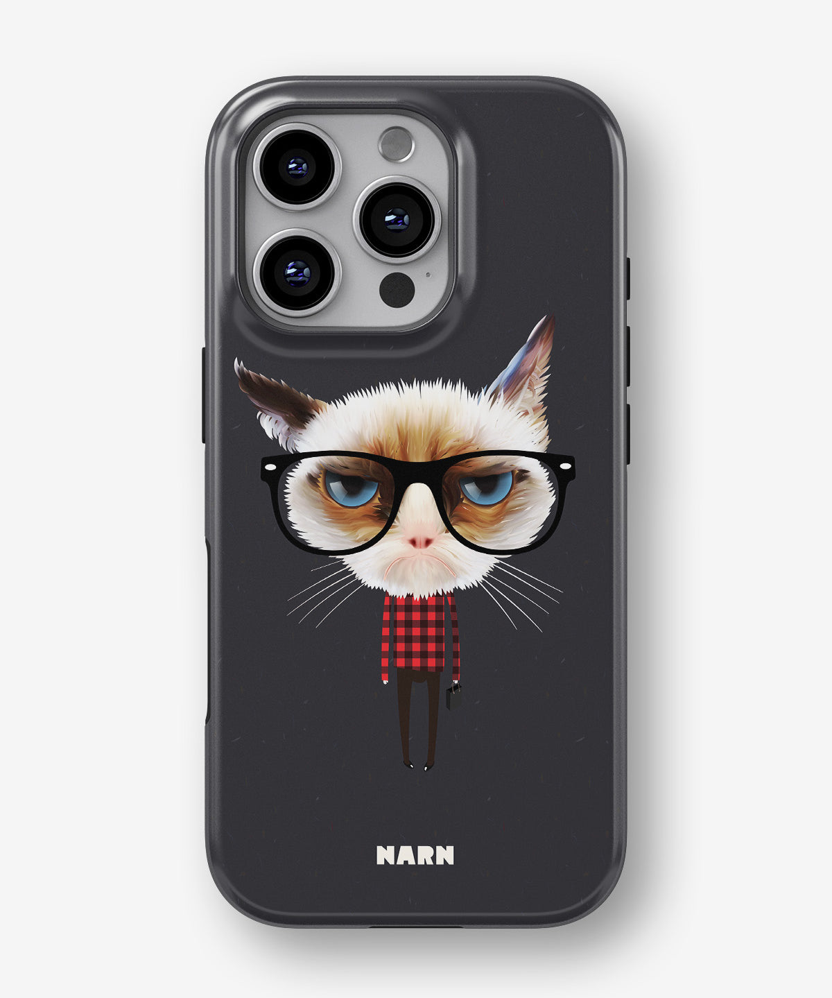 iPhone 16 Pro Tough Case – Hipster Cat - View 1