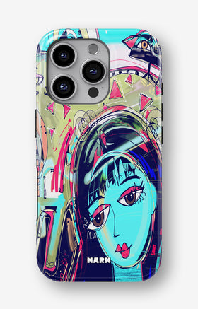 iPhone 16 Pro Tough Case – Abstract Cat - View 1