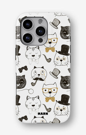 iPhone 16 Pro Tough Case – Cartoon Cats - View 1