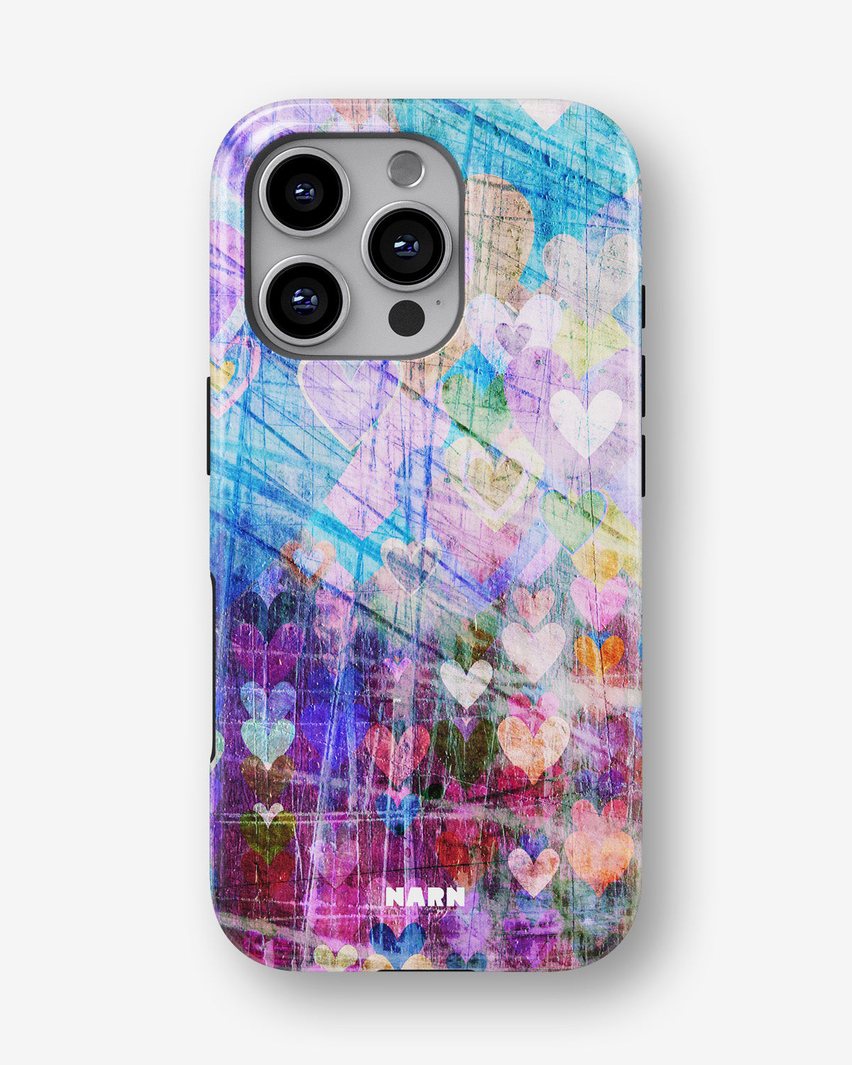 iPhone 16 Pro Tough Case – Purple Hearts - View 1