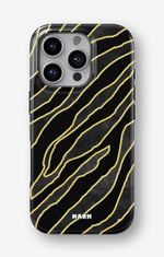 iPhone 16 Pro Tough Case – Golden Zebra - View 1