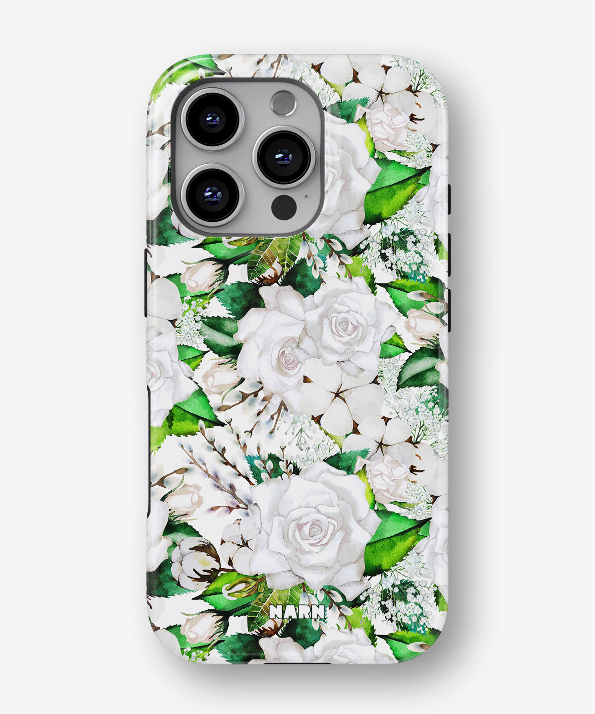 iPhone 16 Pro Tough Case – White Bloom - View 1
