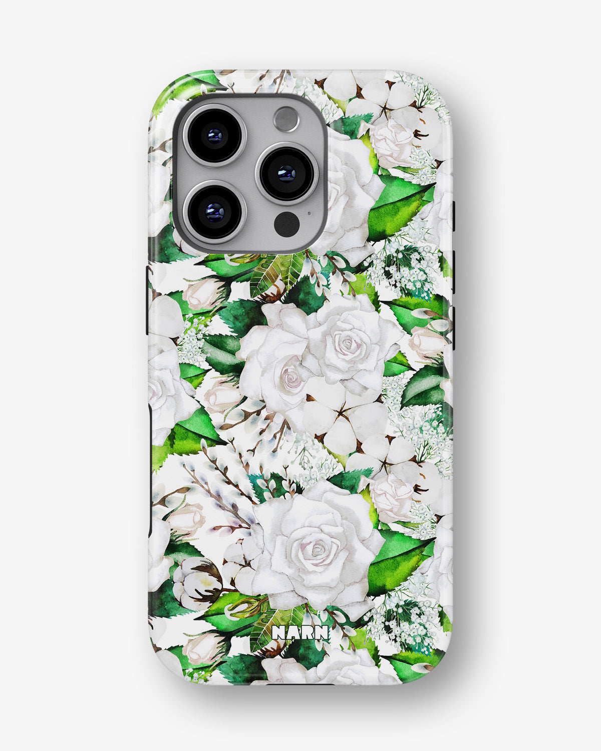 iPhone 16 Pro Tough Case – White Bloom - View 1