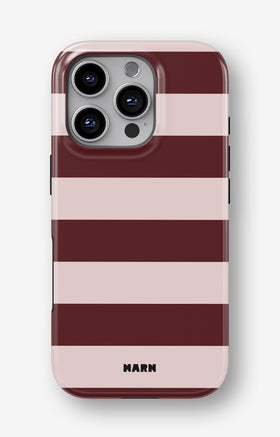 iPhone 16 Pro Tough Case – Cranberry Stripe - View 1