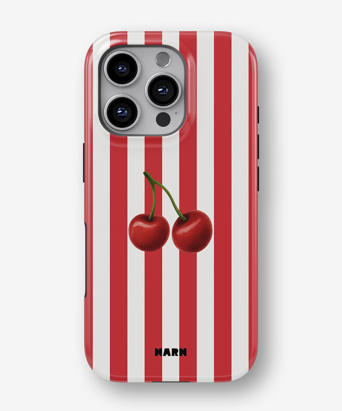 iPhone 16 Pro Tough Case – Cherry Stripes - View 1