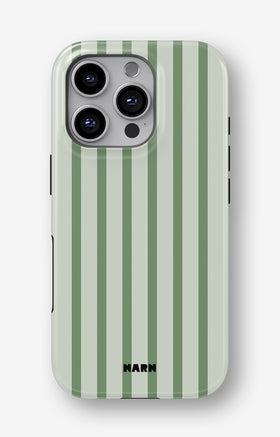 iPhone 16 Pro Tough Case – Sage Stripes - View 1