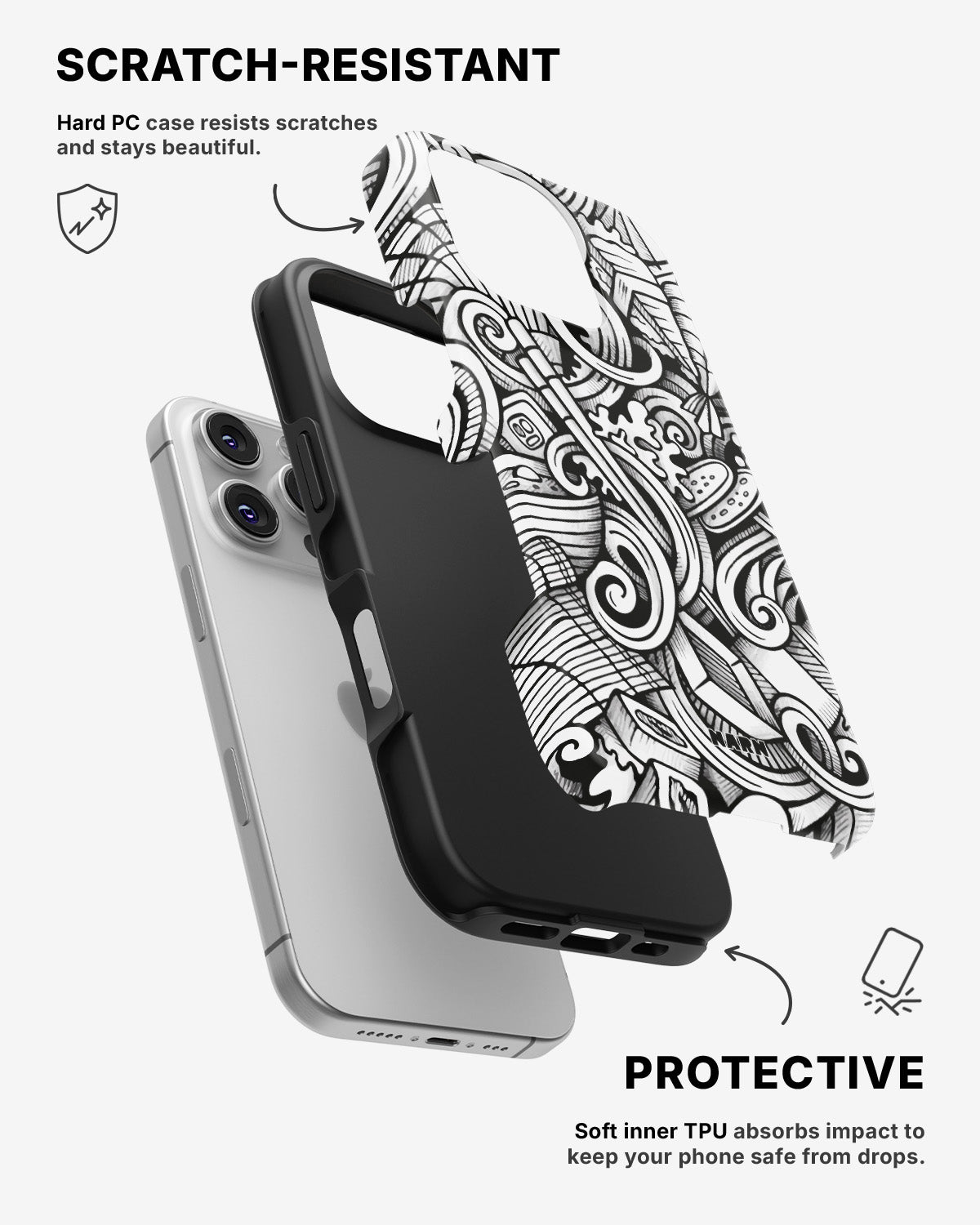 iPhone 16 Pro Tough Case – Japanese Pattern - View 2