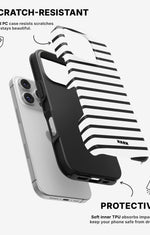 iPhone 16 Pro Tough Case – Black Stripes - View 2