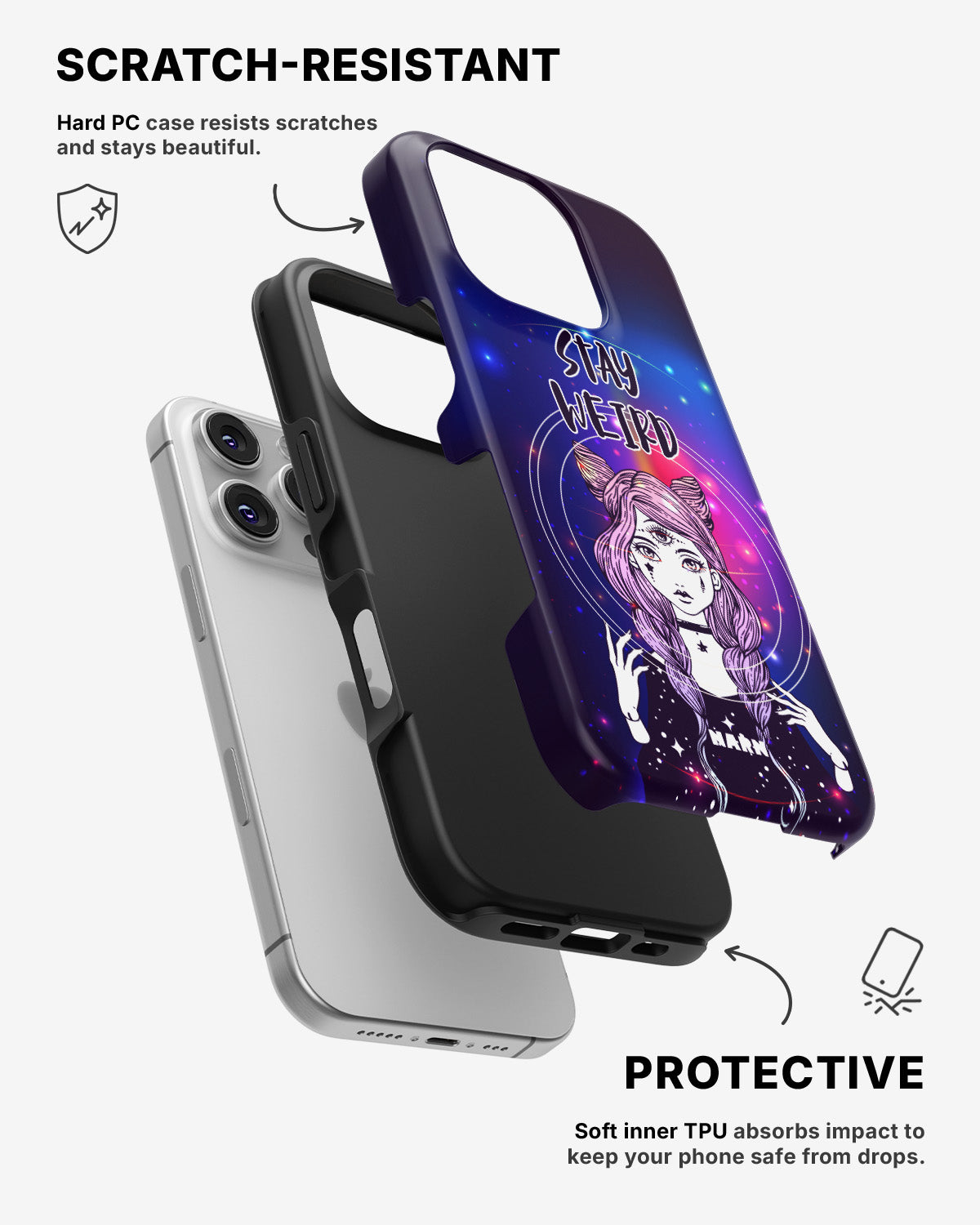 iPhone 16 Pro Tough Case – Galactic Weird - View 2