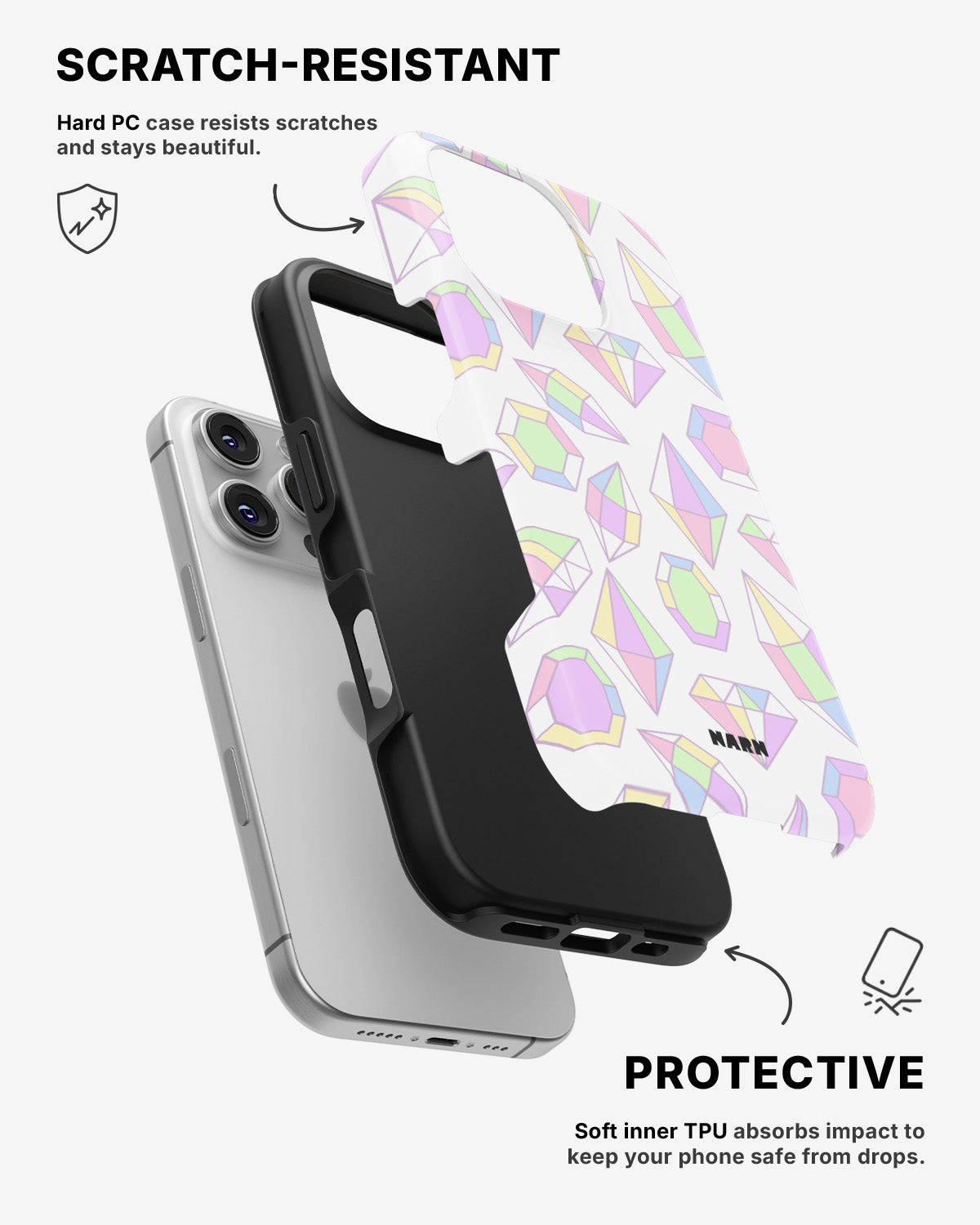 iPhone 16 Pro Tough Case – Diamonds - View 2