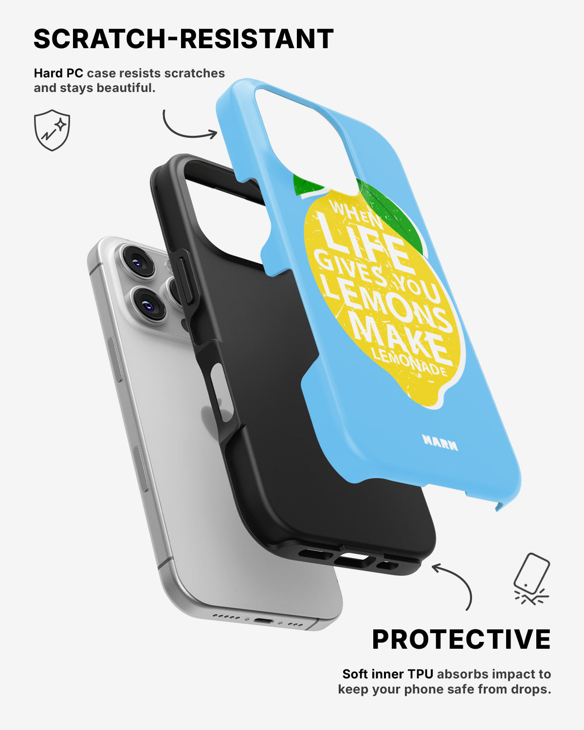 iPhone 16 Pro Tough Case – Lemon Quote - View 2