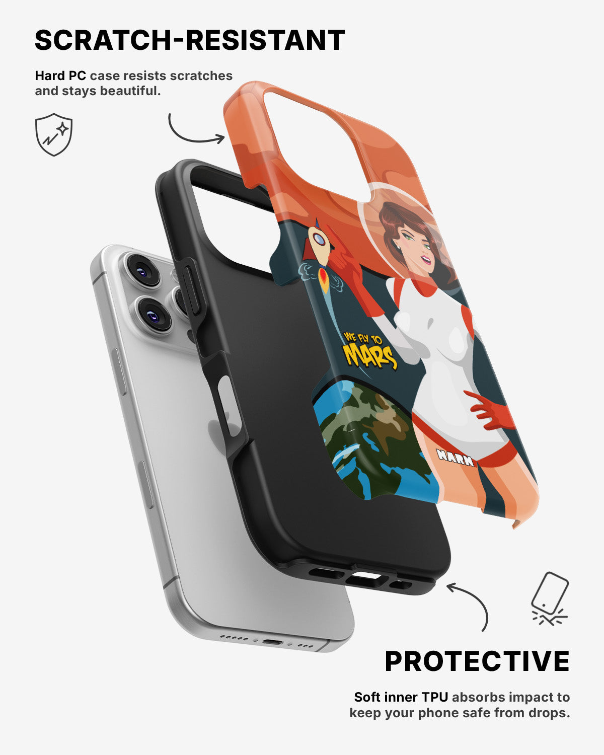 iPhone 16 Pro Tough Case – We Fly To Mars - View 2