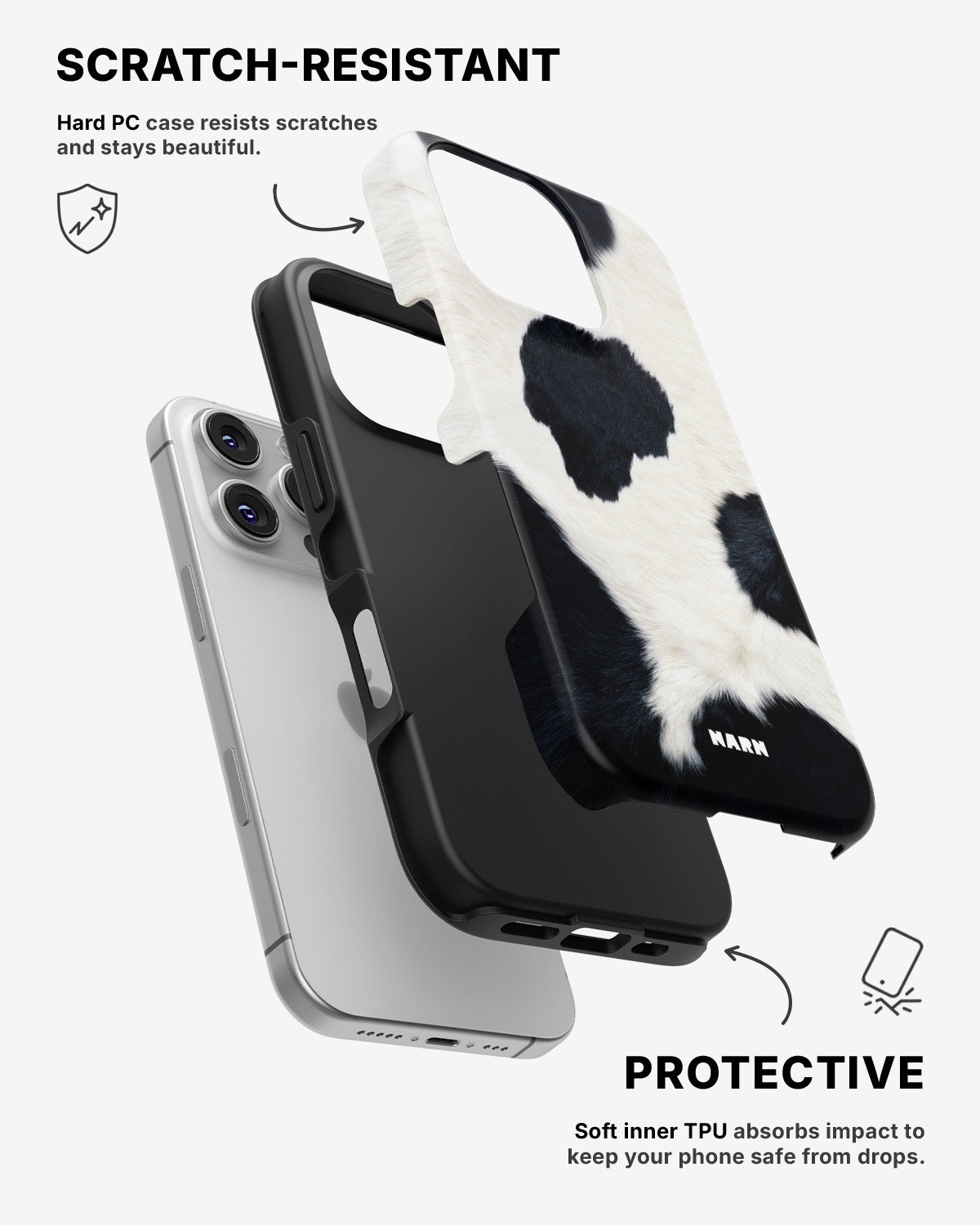 iPhone 16 Pro Tough Case – Cow Skin - View 2