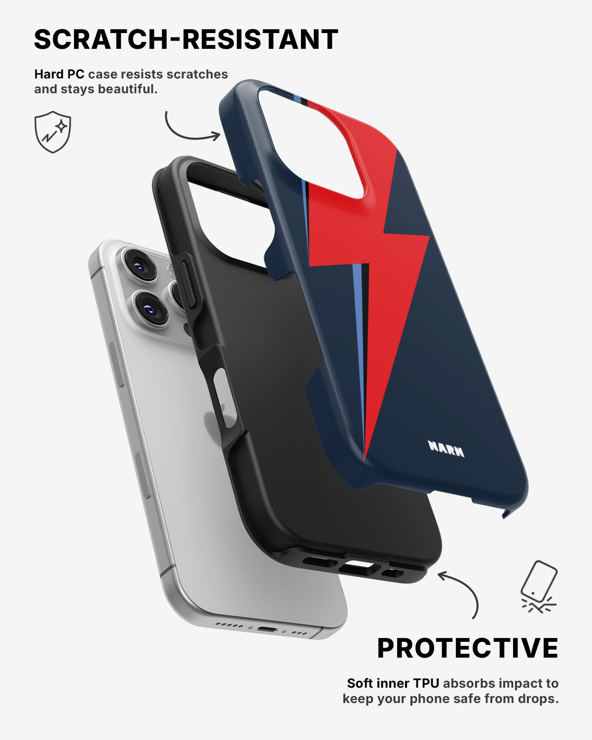 iPhone 16 Pro Tough Case – Blue Bowie - View 2