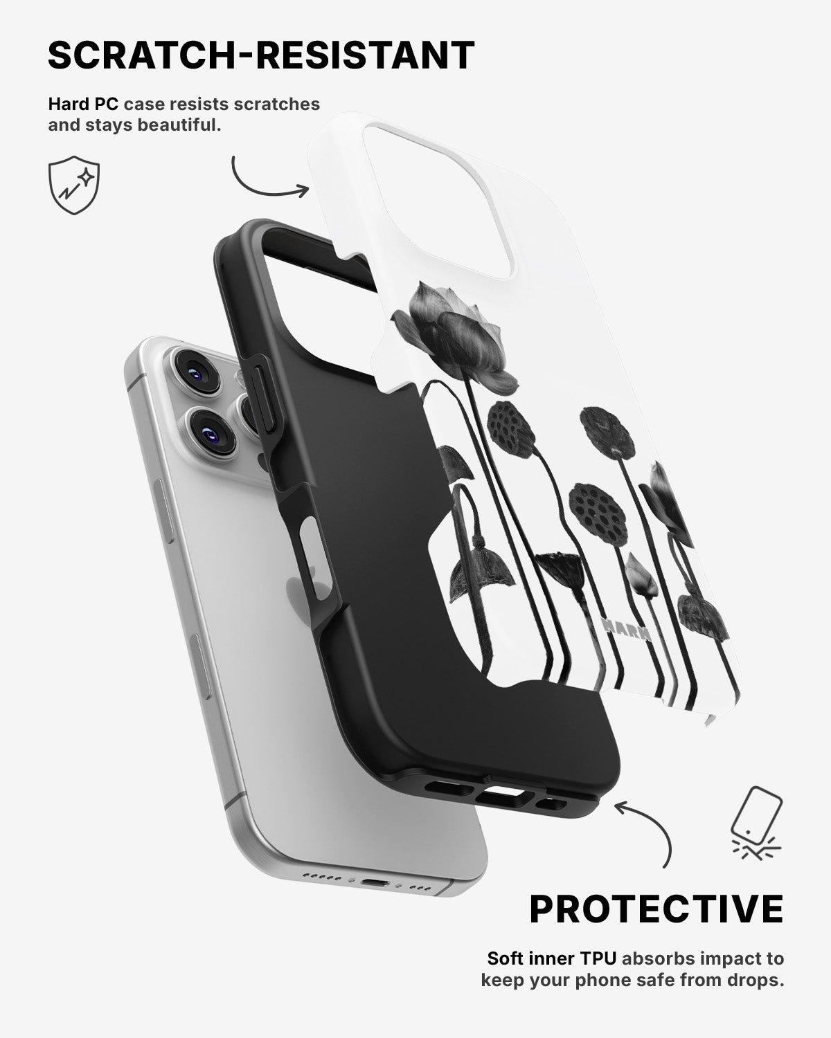iPhone 16 Pro Tough Case – Lotus Blooms - View 2