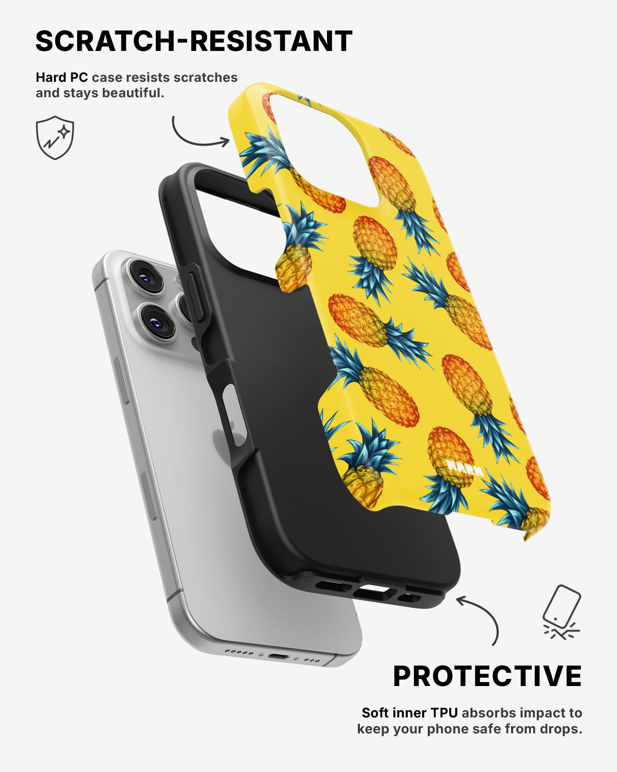 iPhone 16 Pro Tough Case – Sunny Pineapple - View 2