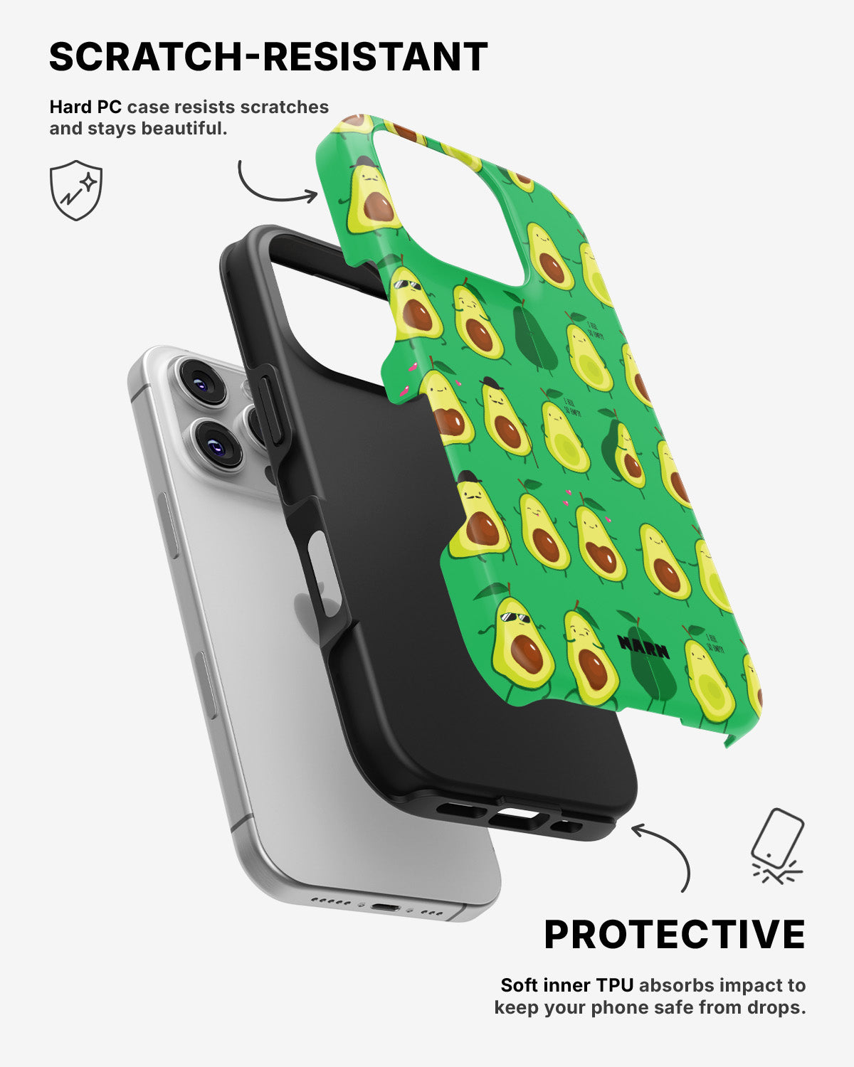 iPhone 16 Pro Tough Case – Avocado Mood - View 2