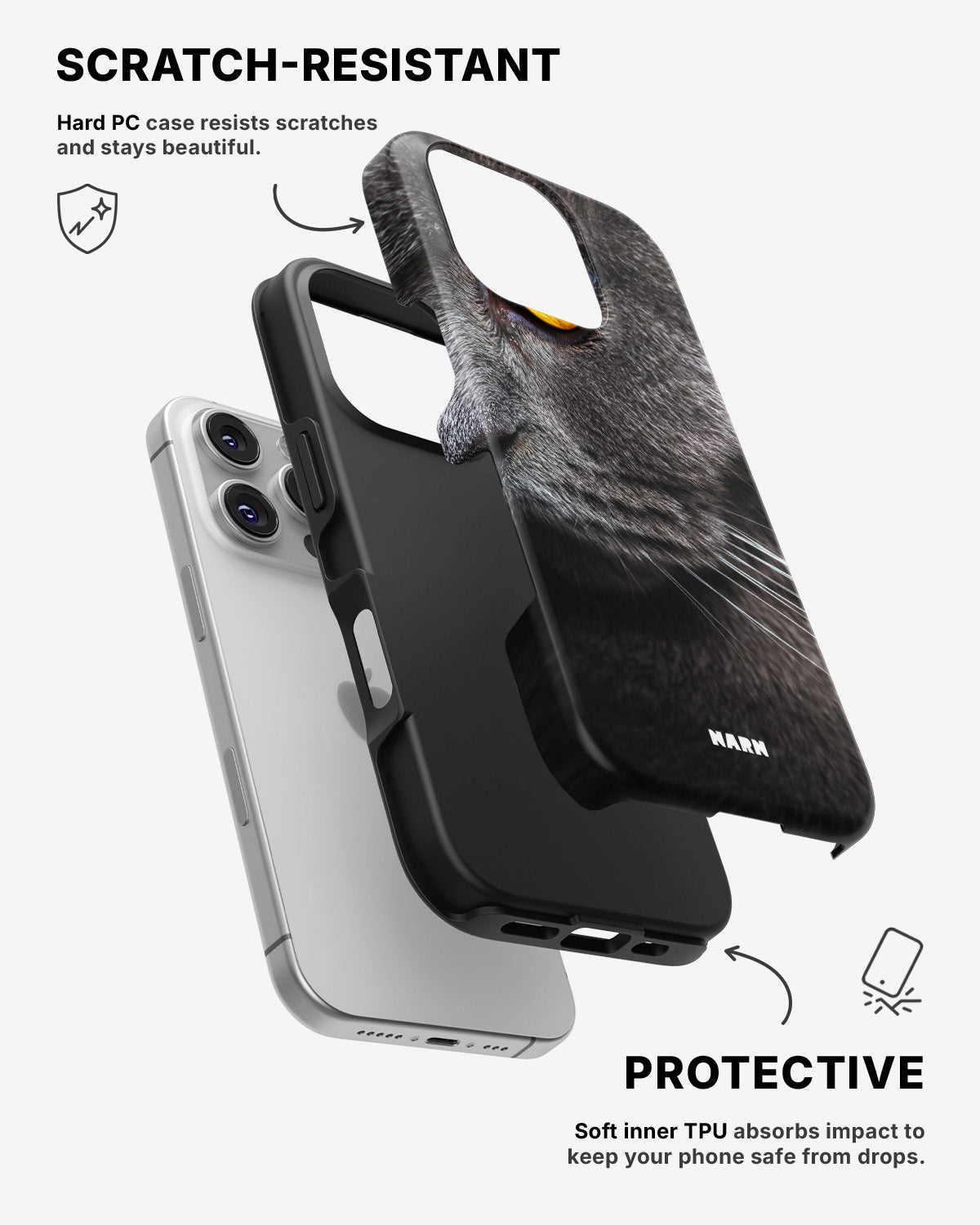 iPhone 16 Pro Tough Case – Cat's Eye - View 2