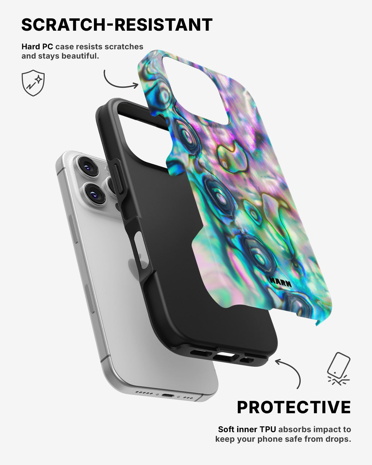 iPhone 16 Pro Tough Case – Seashell - View 2