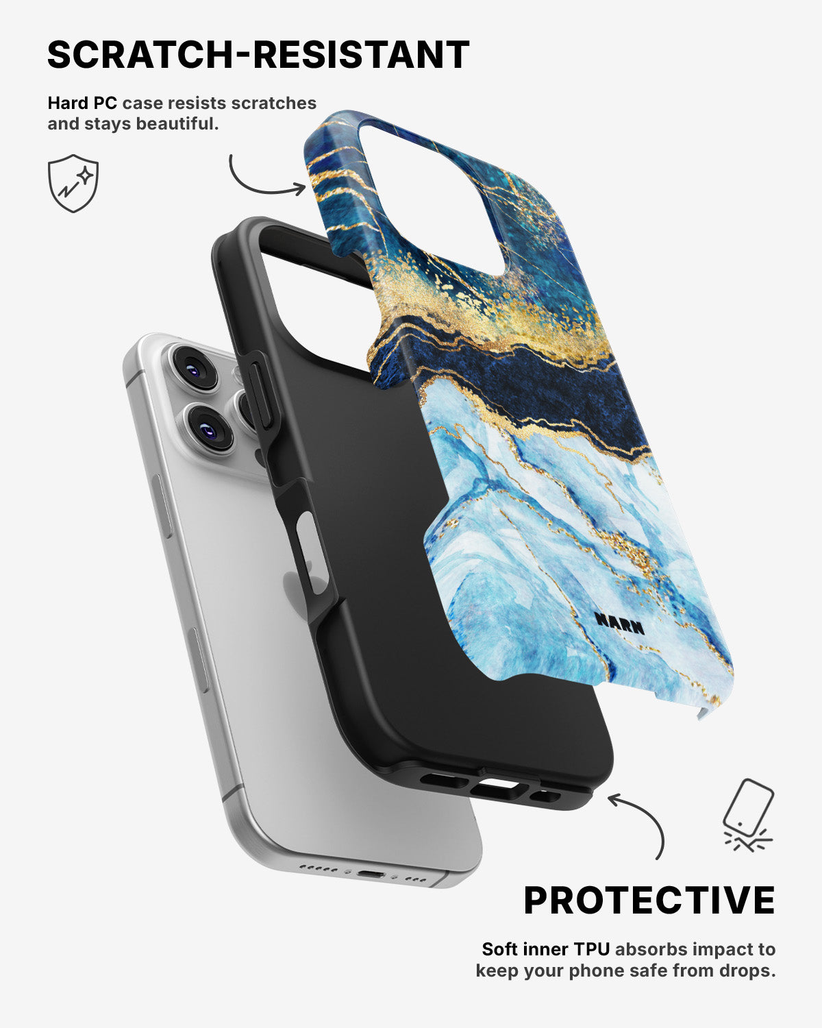 iPhone 16 Pro Tough Case – Blue Dream - View 2
