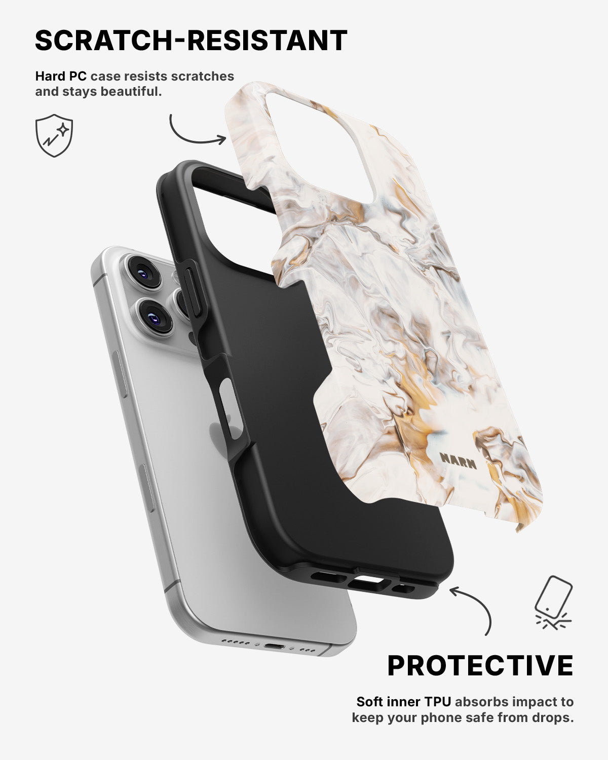iPhone 16 Pro Tough Case – Icy Caramel - View 2