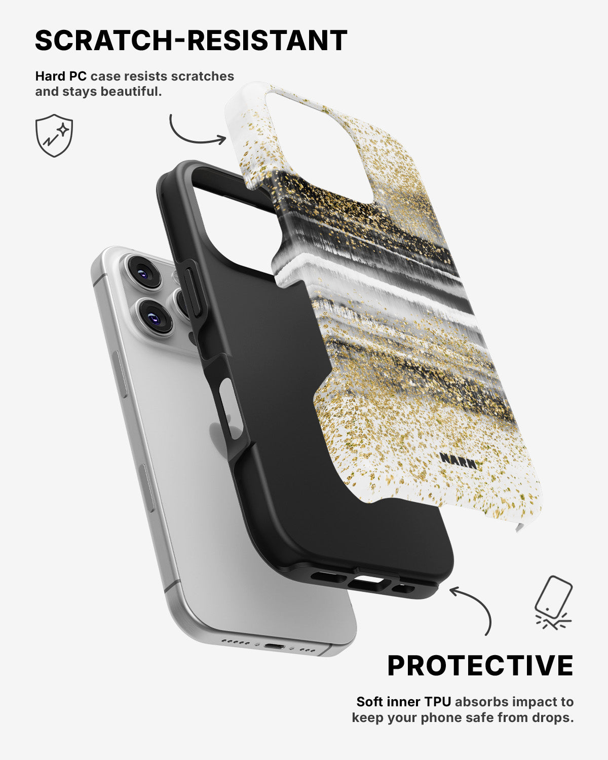 iPhone 16 Pro Tough Case – Sparkly Tie Dye - View 2