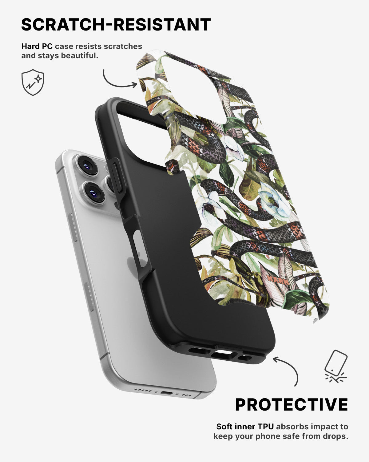 iPhone 16 Pro Tough Case – Jungle Snake - View 2