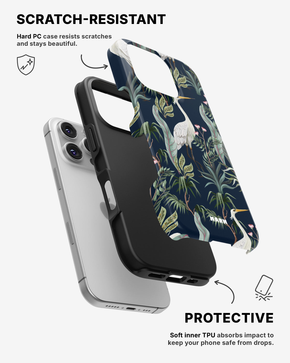 iPhone 16 Pro Tough Case – Royal Bird - View 2