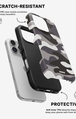 iPhone 16 Pro Tough Case – Grey Camo - View 2