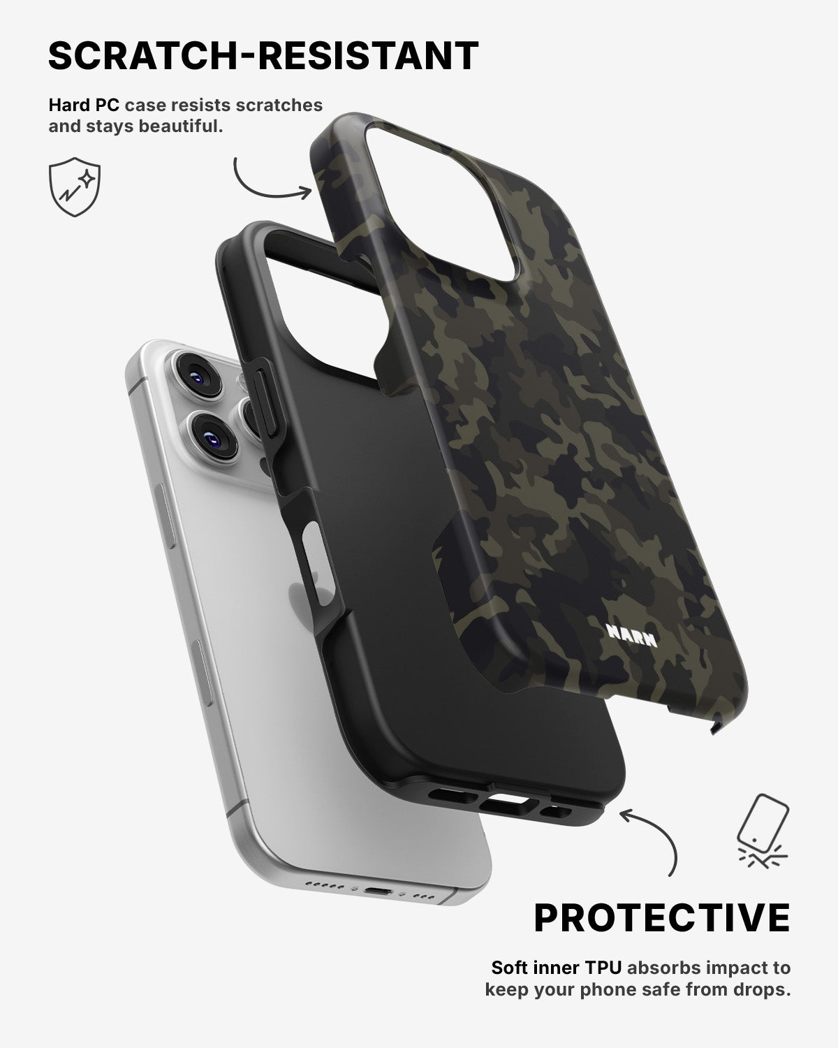 iPhone 16 Pro Tough Case – Jungle Green Camo - View 2