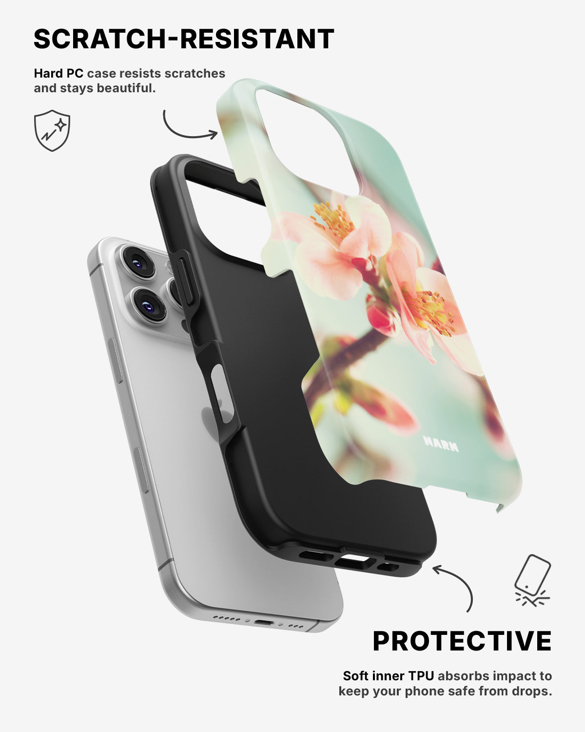 iPhone 16 Pro Tough Case – Sweet Bloom - View 2