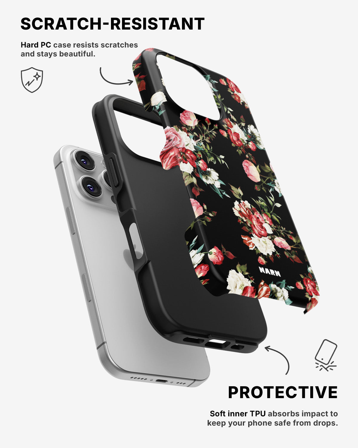 iPhone 16 Pro Tough Case – Bouquet - View 2