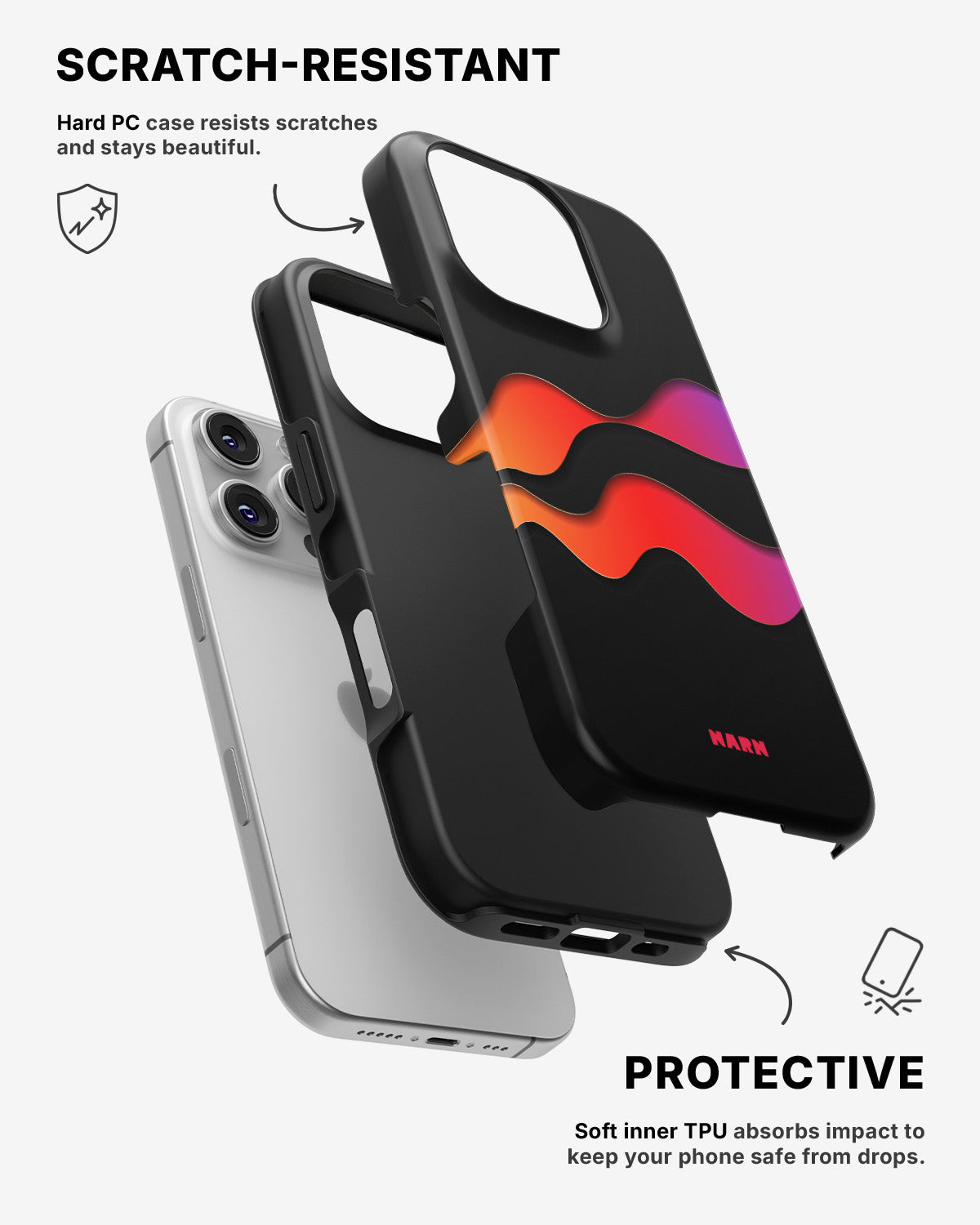 iPhone 16 Pro Tough Case – Color Wave - View 2