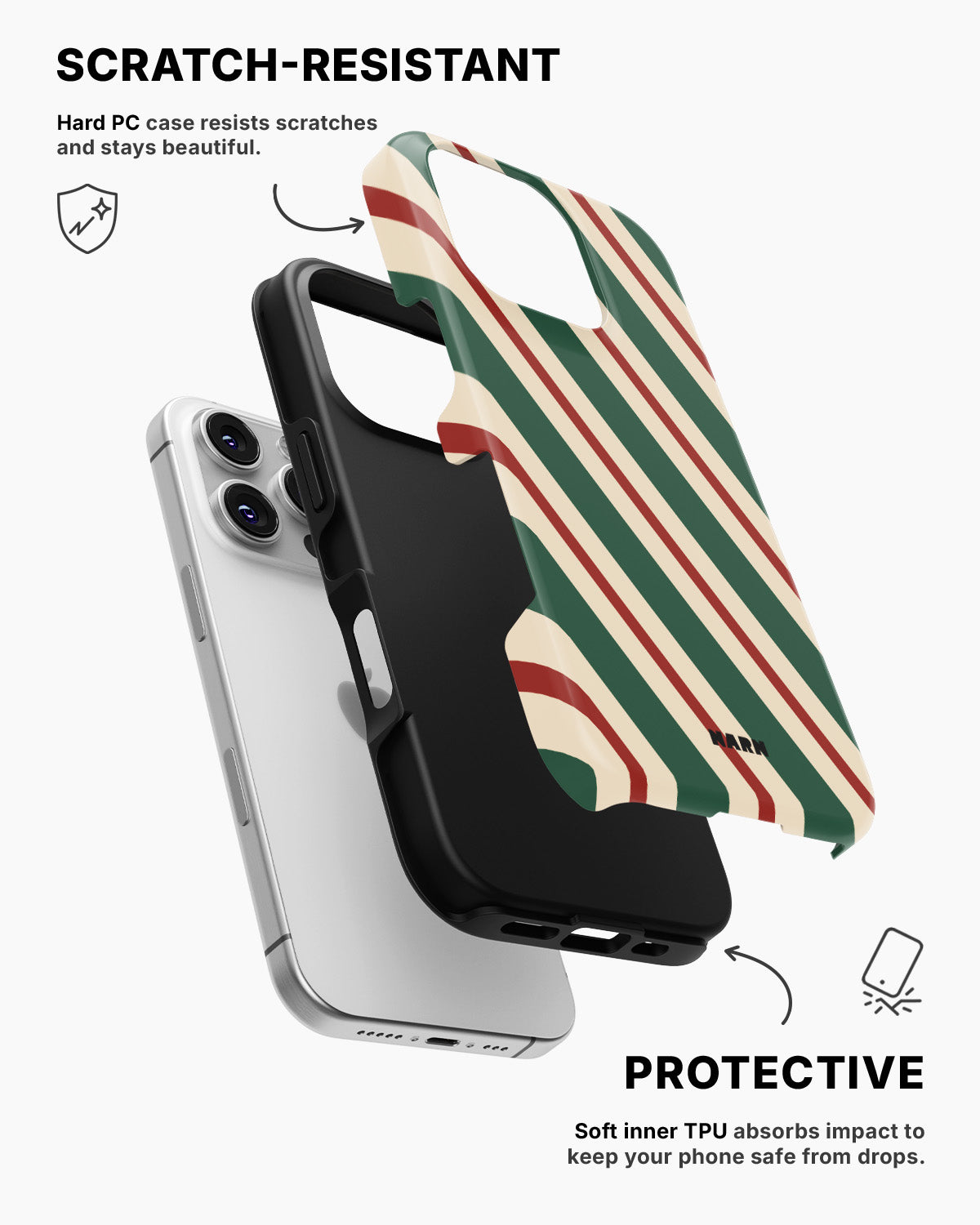 iPhone 16 Pro Tough Case – Candy Stripe - View 2