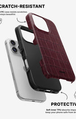 iPhone 16 Pro Tough Case – Rouge Croc - View 2