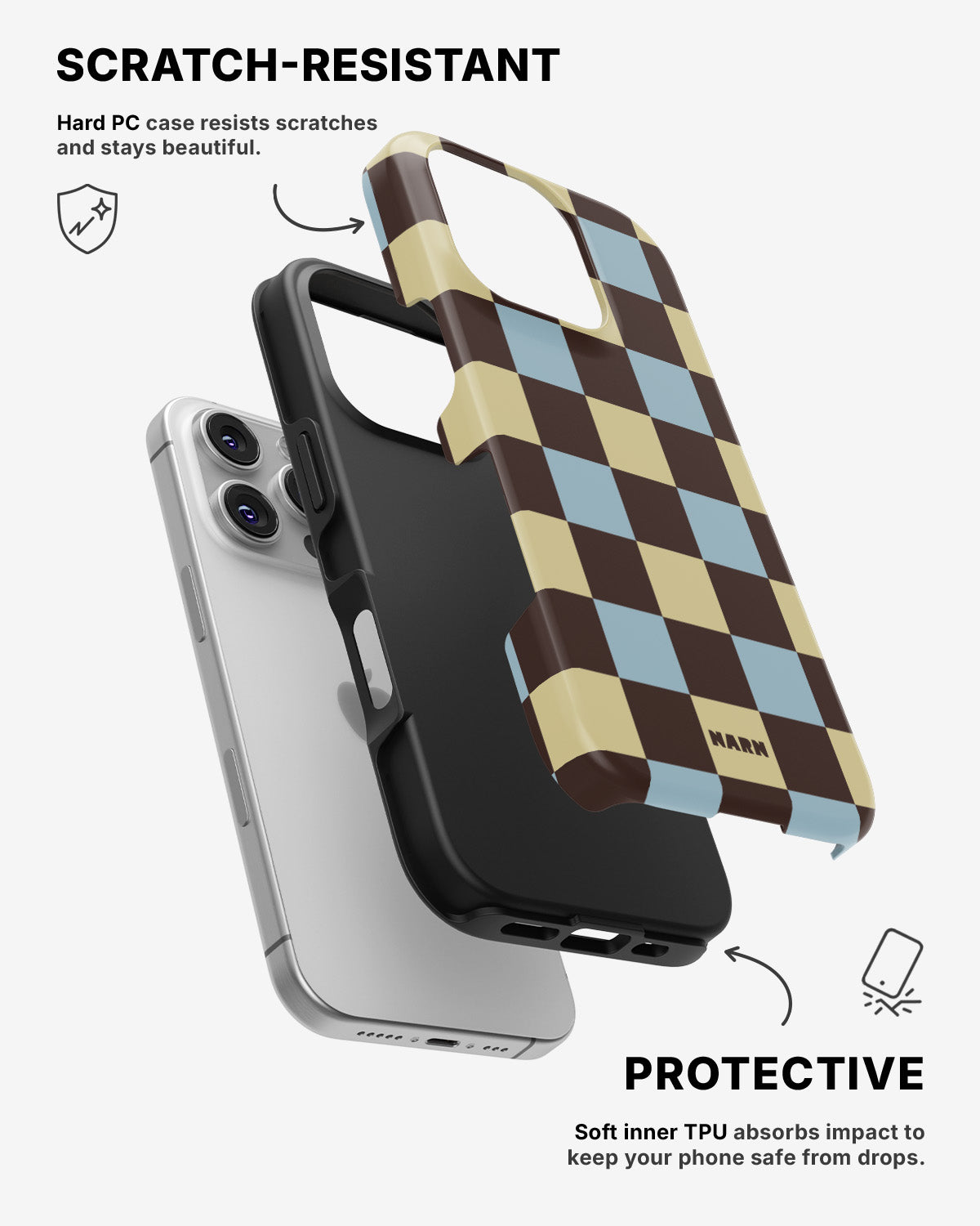 iPhone 16 Pro Tough Case – Butter Check - View 2