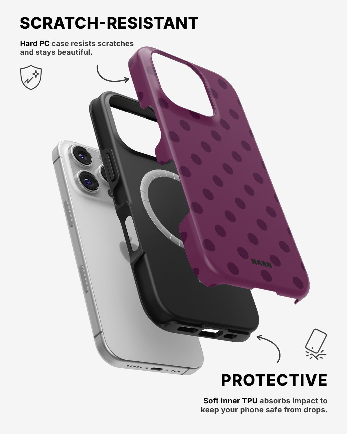 iPhone 16 Pro Tough Case – Plum - View 2