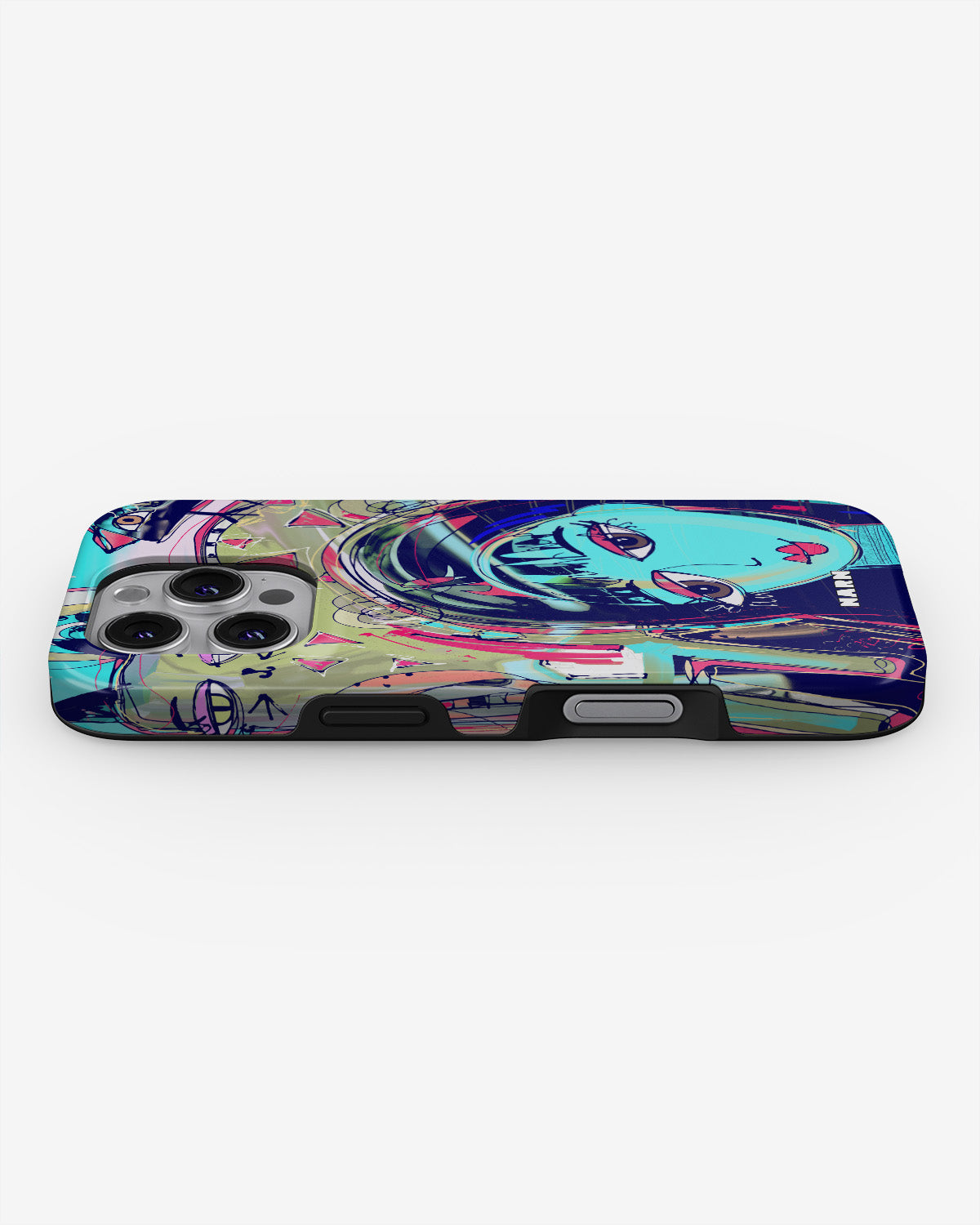 iPhone 16 Pro Tough Case – Abstract Cat - View 3