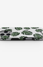 iPhone 16 Pro Tough Case – Monstera Pattern - View 3