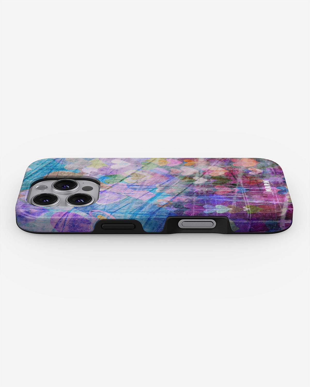 iPhone 16 Pro Tough Case – Purple Hearts - View 3