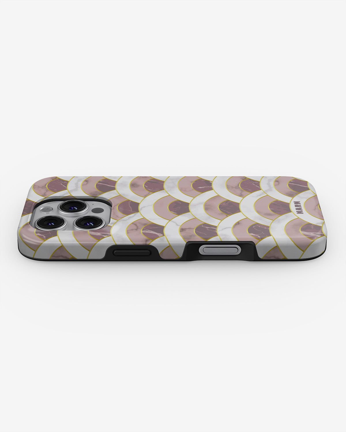 iPhone 16 Pro Tough Case – Pink Marble Waves - View 3