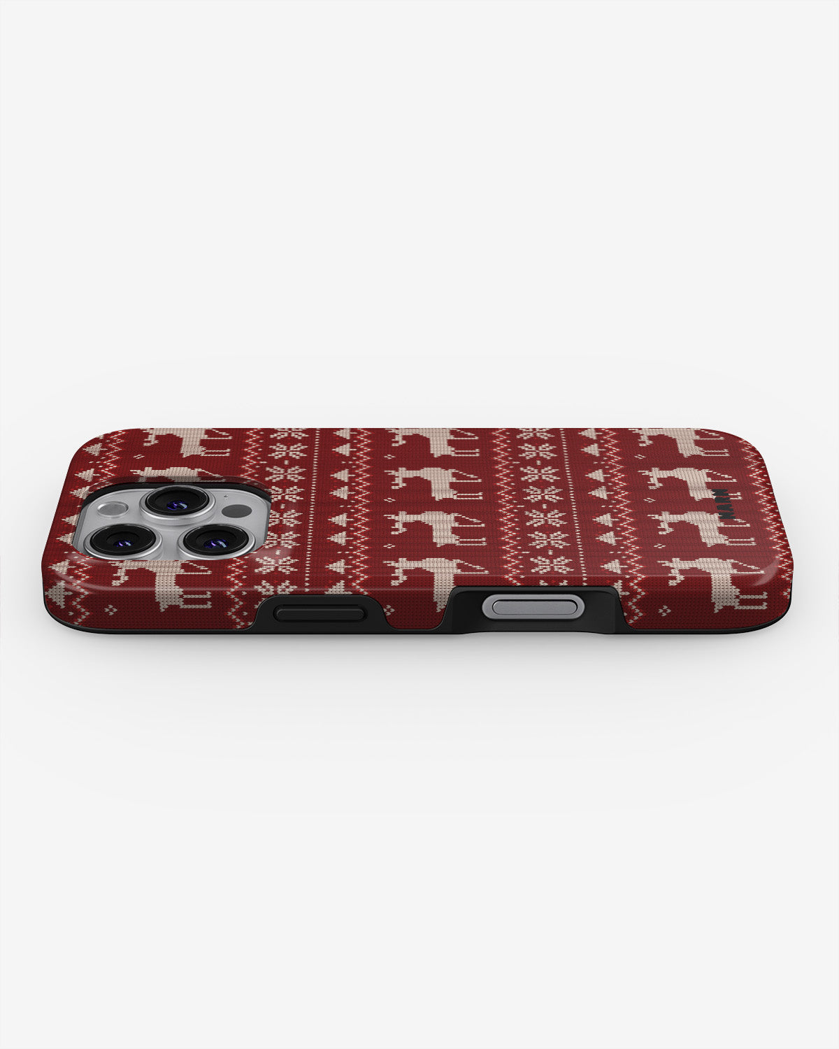 iPhone 16 Pro Tough Case – Reindeer Knit - View 3