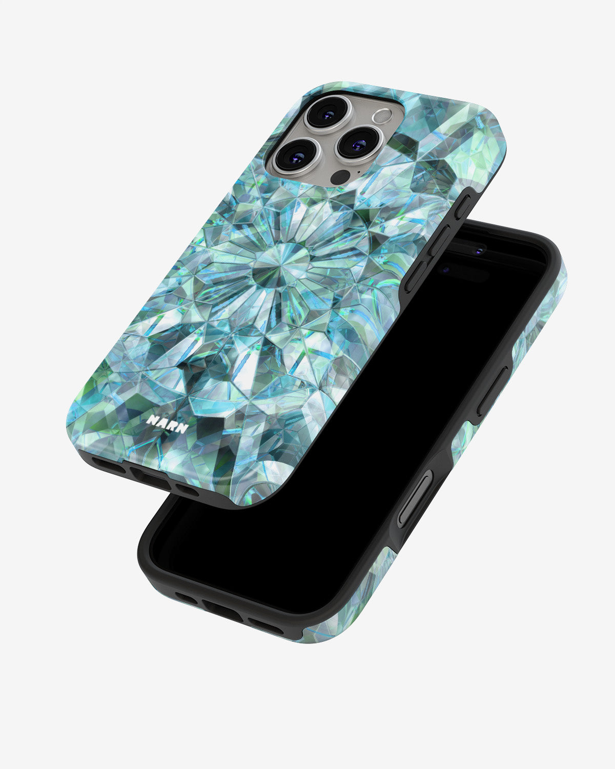 iPhone 16 Pro Tough Case – Green Crystals - View 4