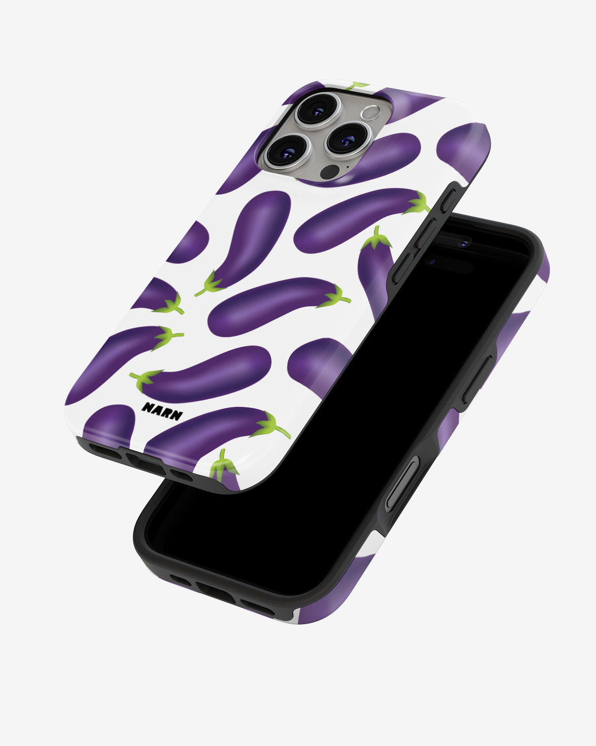 iPhone 16 Pro Tough Case – Eggplant Pattern - View 4