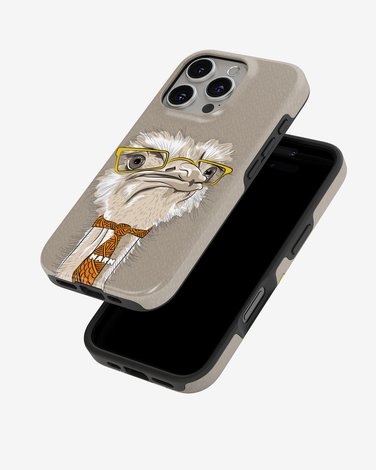 iPhone 16 Pro Tough Case – Hipster Ostrich - View 4