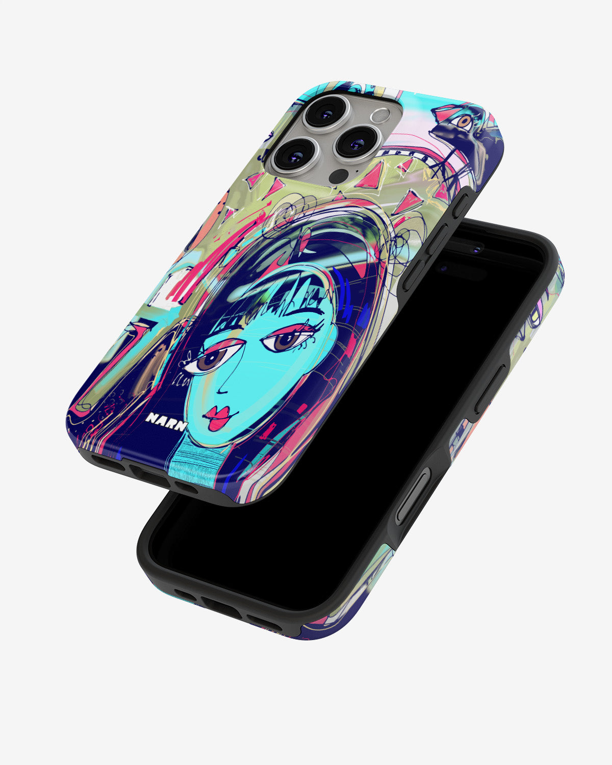 iPhone 16 Pro Tough Case – Abstract Cat - View 4
